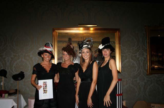 (Photo: Models with some of the featured headwear) One of the highlights of the afternoon was the