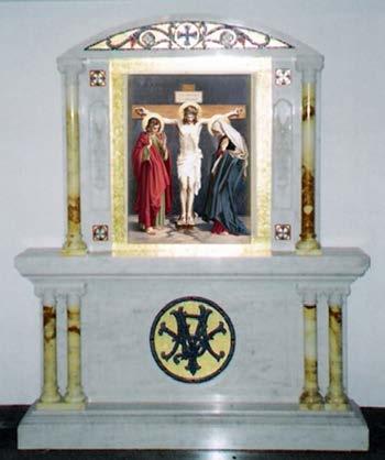 Traditional Carrara Marble Altar/Shrine KRALTAR-686 KRALTAR-686