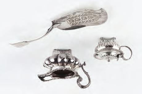 and four various Sheffield teaspoons, including a bright cut example (10) 80-100 (plus 24% BP*) Lot 593 591. BOOKS: MOFFATT, (Harold Charles): Old Oxford Plate, pub.