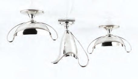 A PAIR OF GEORGE III SILVER TWIN HANDLED BOAT SHAPED SALTS, with reeded borders and handles, on oval pedestal bases, by John Emes, London 1799, 13.