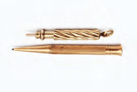 AN 18CT GOLD PROPELLING PENCIL by Sampson Mordan & Co, 8cm long, 31.