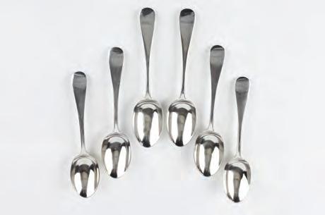 six by Joseph Hicks, Exeter 1830, a pair of sauce ladles, Exeter 1853, and thirteen teaspoons, various dates and makers, 45 oz (qty) 300-400 (plus 24% BP*) 507.