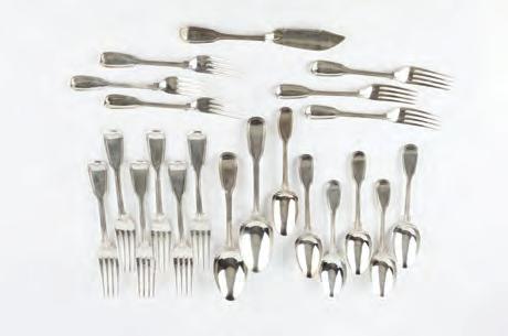 509. A SET OF TWELVE SILVER HANDLED TABLE KNIVES, and twelve silver handled dessert knives, Sheffield 1979, steel blades (24) 50-80 (plus 24% BP*) 510.