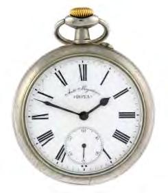 454 20th Century Pocket Watches 455 456 A full hunter pocket chronometer by Gugenheim. Yellow metal case stamped 18K with poincon. Numbered 3482.