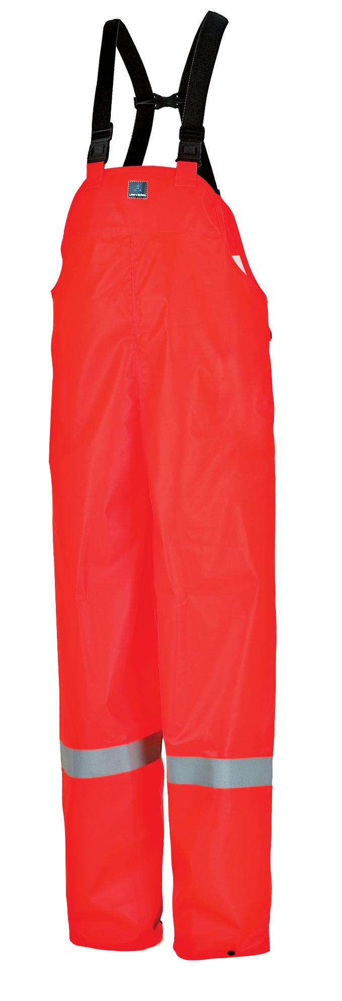 FR5513-05 Orange Reversible trousers 5 cm grey reflective strip around legs Sizes S-XXXL Quality: Flame retardant PU on knit polyester Weight: 180 gram/m 2 CE: EN ISO 14116 EN 343 Offshore flame