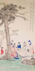 Daqian 1899-1983 Lotus, Chinese ink and watercolour on paper, hanging scroll; signed Zhang Da Qian and