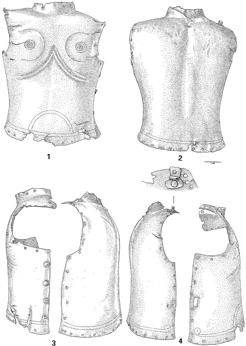 Later Prehistory to the Bronze age: 1. The Emergence of warrior societies Figure 4. 1-4. Pilismarót/H, from the Danube (after F. Petres Jankovits 2014).