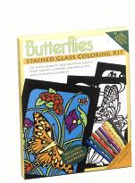 Stained Glass Coloring Kit. 24pp. 8 5/8 x 11 1/8. $12.