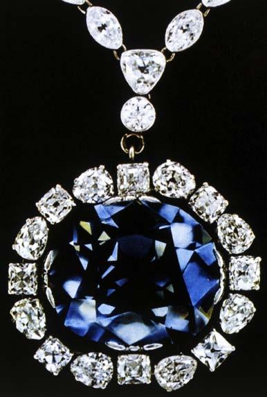 The Hope Diamond in its setting (main); the actual size of the Hope Diamond (inset) Who I Am