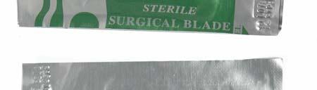 Specifications as, Disposable carbon steel surgical blades (sterilization