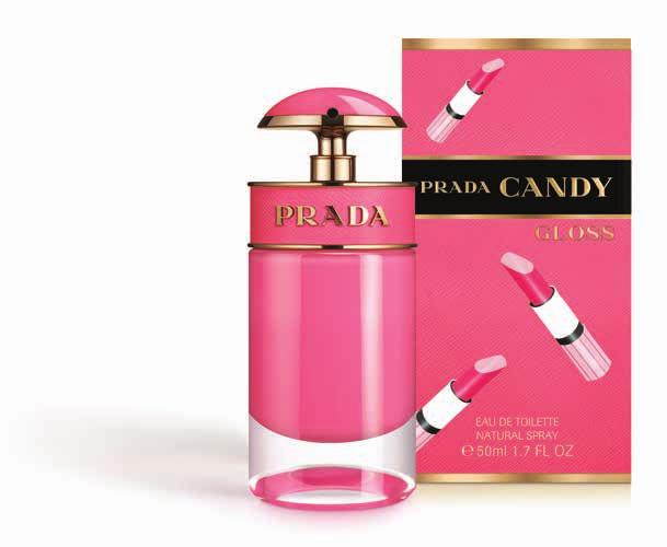 19 22. Prada Candy Gloss EDT 50ml Prada Candy Gloss is a new expression of the Prada woman, where femininity is excessive yet tender, and where indulgence is always sophisticated.