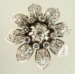 453 Marquise diamond cluster ring, 0.