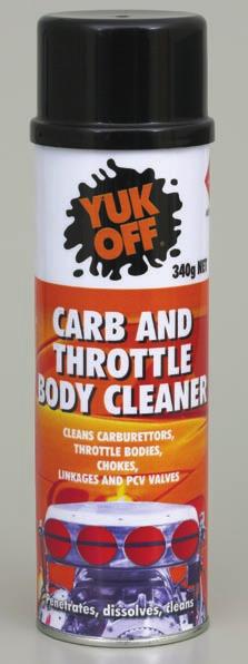 Yuk-Off Yuk-Off CARB & THROTTLE BODY CLEANER Super jet spray quickly cuts and removes grease, gum and varnish from: Manual & Automatic