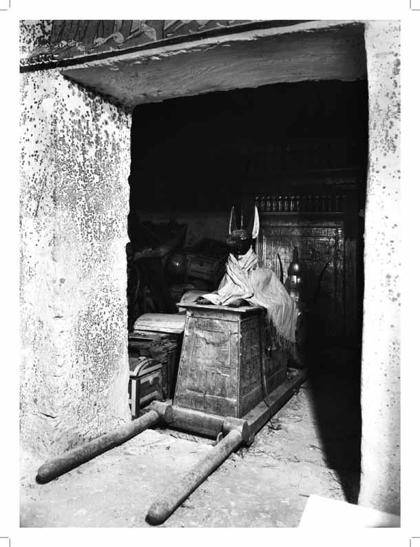 The portable Anubis shrine in the doorway between the Burial Chamber and the Treasury Another room, the so-called Treasury, was situated to the east of the Burial Chamber.
