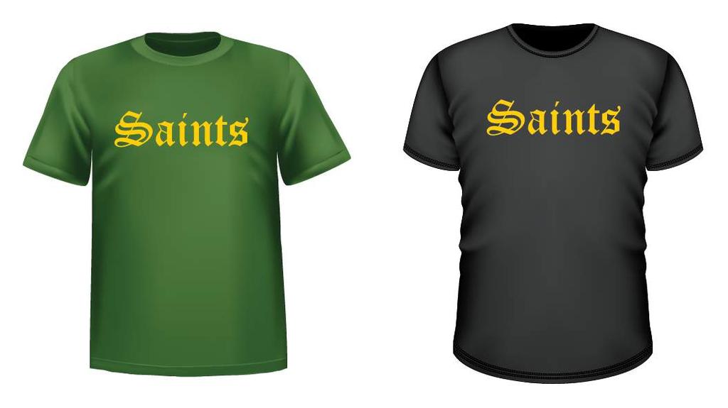 Saints Tee Ultra Cotton Tee 10-oz, 100% cotton preshrunk jersey Taped neck and shoulders *90/10 cotton/polyester $14.