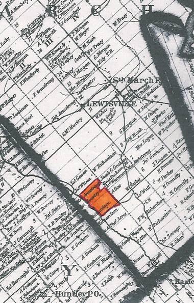 Figure 5: Portion of Walling s 1863 Map of Carleton County Showing Subject Property in