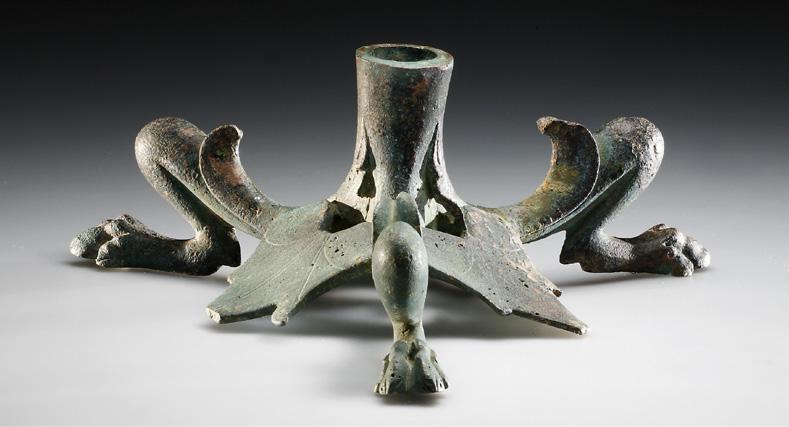 Examples of this type have been found in Pompeii. Comes with three candelabrum fragments (two shaft fragments and one foot support), most probably from the same find context.