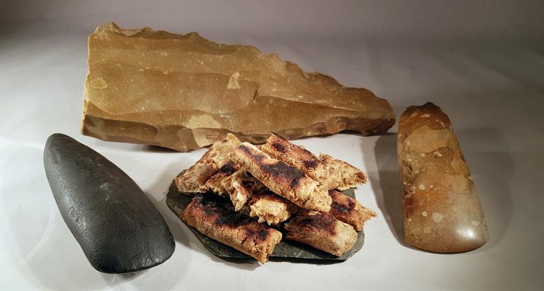 Recipe from Antiquity Liquid Gold Honey Collecting and Beekeeping in the Stone Age By Yvonne Yiu Prehistoric power bars with honey and pine nuts. Back: A CORE ( LIVRE DE BEURRE ). L. 30.4 cm.