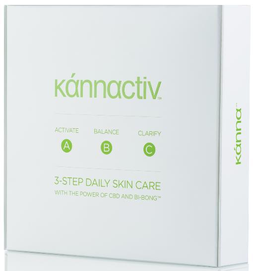 The Kannactiv line is built on three basic steps: Activate - a gentle scrub to wipe away dirt, excess oil and dry, dead skin cells Balance -