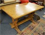 64 A good oak refectory table.