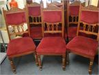 95 A set of six carved dining