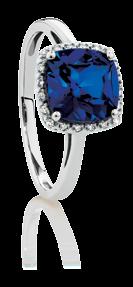 Created sapphire & diamond earrings or pendant