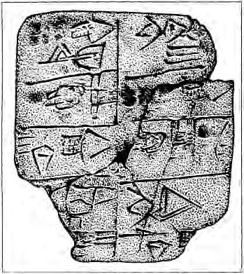 The uruk culture 181 Figure 5.15 A proto-cuneiform text from Uruk, likely to date to the Uruk III stage (after Damerow, Englund and Nissen 1988a, 75) a tablet, DUB (ZATU No. 86, p.
