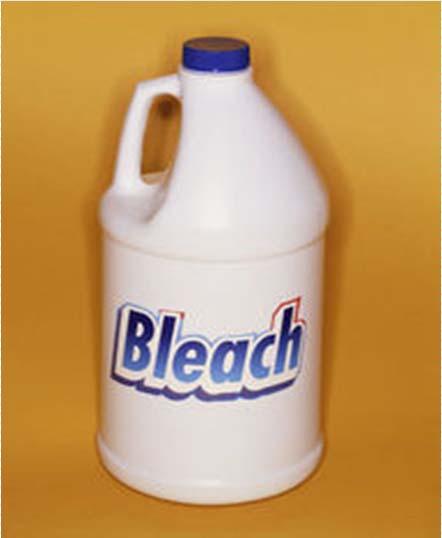 Biohazard Spills Decontamination - use bleach, diluted to 1:10 with water: to