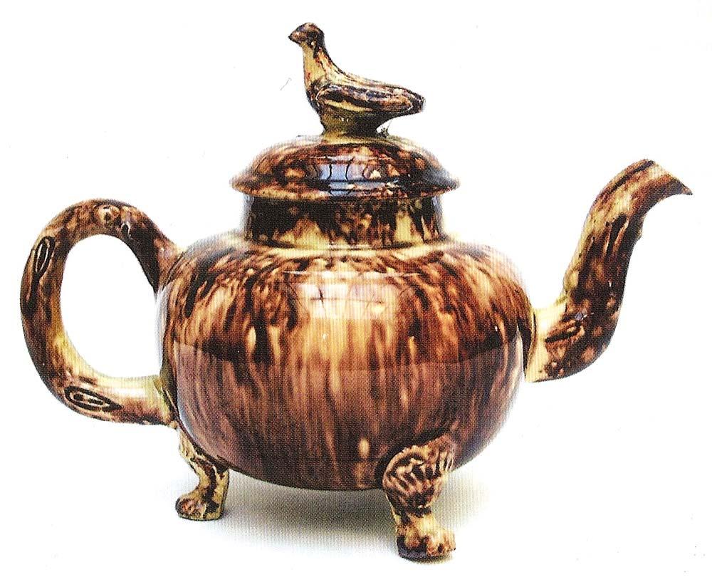 Figure 10-Tortioseshell teapot, Staffordshire,