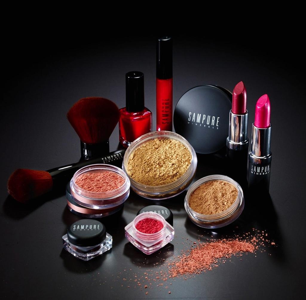 Truly natural mineral make up line Sampure Minerals is a Bri/sh, all- natural, premium makeup line, which brings out the beauty within all women.