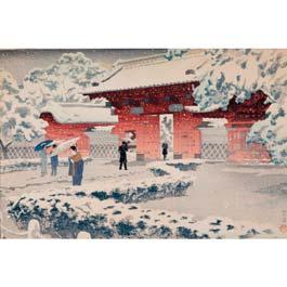 woodblock print 14.2 x 9.8 36 x 25 34 Yoshitora (active 1850-1880) TRIPTYCH WITH GEISHAS, Oban tatee.
