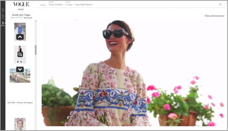 INTERSTITIAL Vogue s newest ad unit, the video