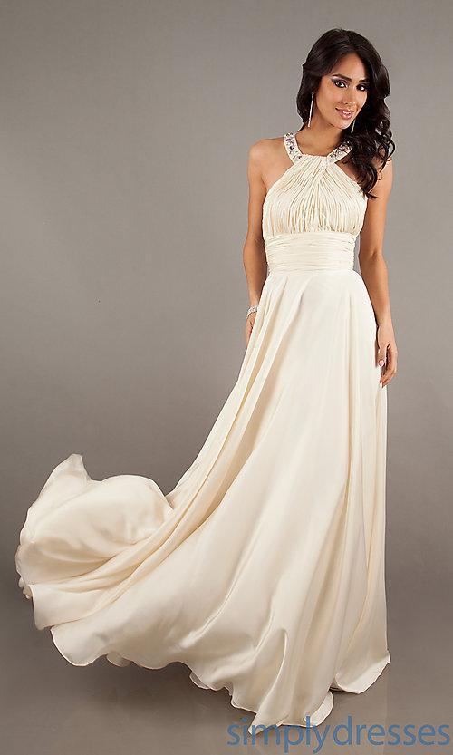 Wedding Guest Dress High Neck Halter Prom Gown A simply