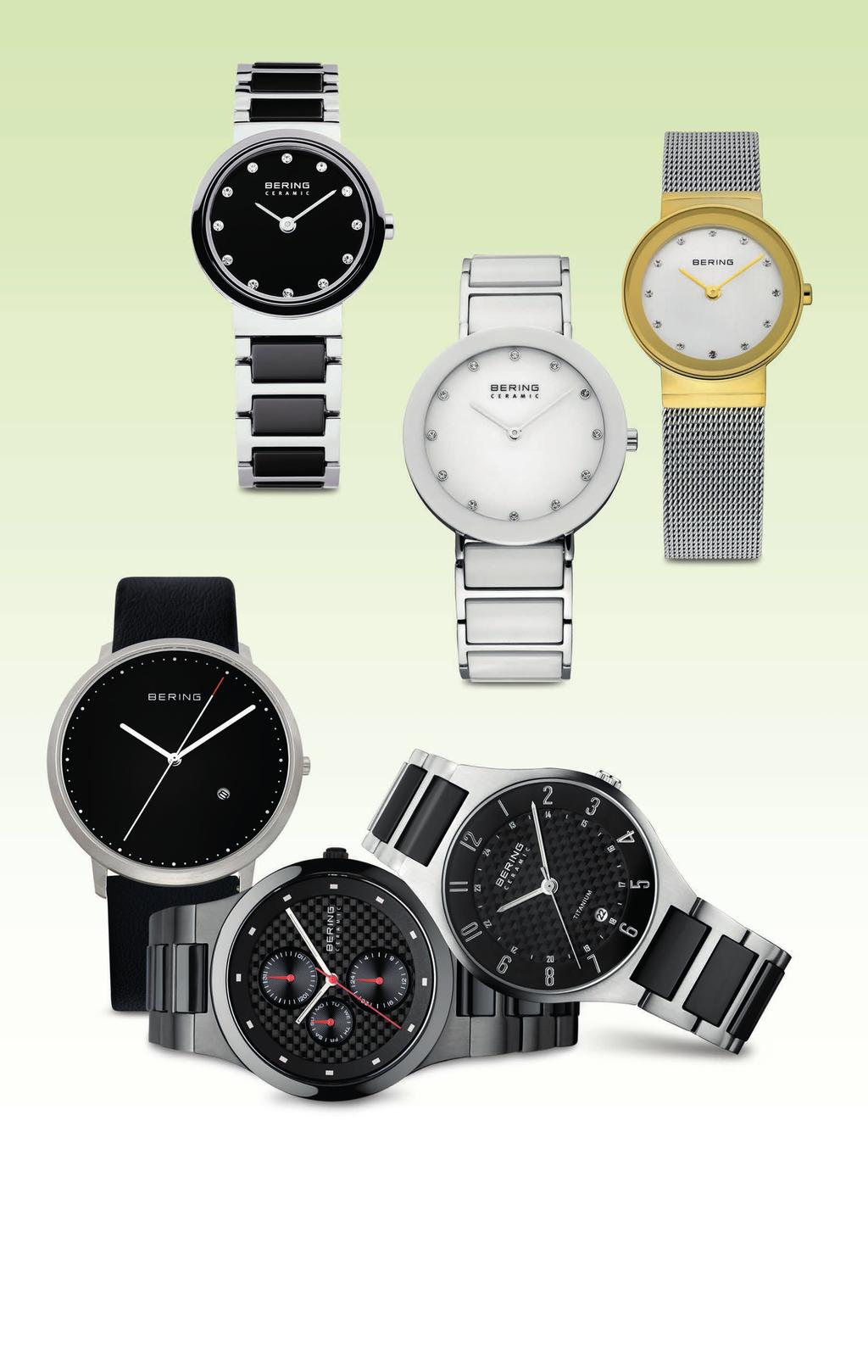 A A. Lady s stainless steel and black ceramic watch with black dial, $199. Lady s stainless steel and white ceramic watch, $199.