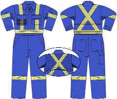 MEN S FR COVERALL Deluxe Unlined Vented Coverall / Mesh Gas Monitor Pocket / HI-VIS Men s (Short / Reg / Tall) 36-60 FR Way Zipper Closure (YKK/Nomex Tape) under front flap with Velcro High Tenacity