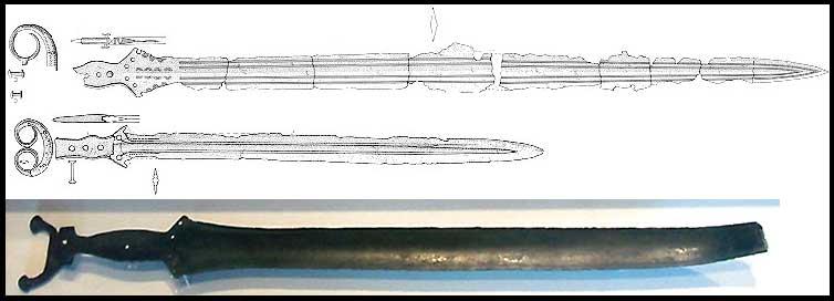 There are a limited number of flange-hilted swords with a separately cast antennae-shaped pommels often dated to HaB.
