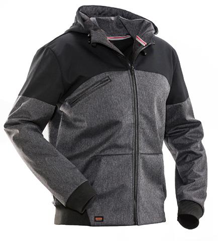 Softshell jacket Reinforced on shoulders Reflective piping on back Wind and water repellent softshell High breathability Thumb grip in cuffs 1292 Softshell jacket Wind and water repellent softshell
