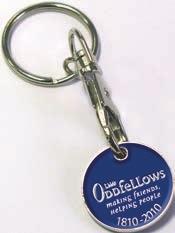 Reduced items Trolley Coin A key ring with a fob, to release a shopping trolley or for lockers.