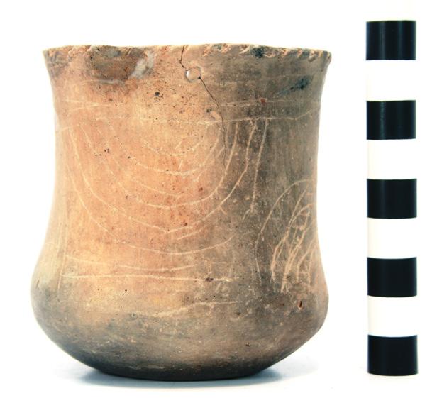 20 Caddo Ceramic Vessels from the Paul Mitchell Site (41BW4) VESSEL NO.: 341 420, Burial 5 VESSEL FORM: Jar with two suspension holes (3.