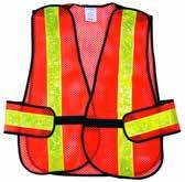 This 5 point tear-away mesh traffic vest offers 360 degrees of visibility with reflective tape