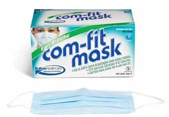 no inks, dyes, perfumes or scratchy surfaces to irritate skin Pre-formed nose band to ensure the mask is worn correctly 99% PFE at 0.1 micron Delta P of 2.