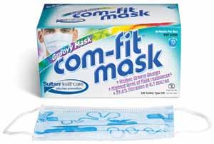 Com-Fit Super High Filtration Face Mask Two-way DELNET film barrier provides fluid protection with excellent breathability 99% at 0.1 micron, fluid resistant at 80mm/Hg Delta P of 2.