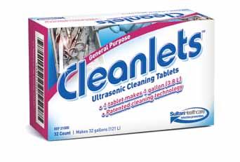 Effective cleaning in a single dose. Cleanlets Ultrasonic Cleaning Tablets patented technology gives you a highly concentrated cleaner in tablet form.