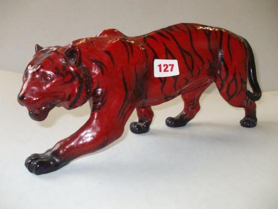 127 Superb Royal Doulton Flambe Tiger