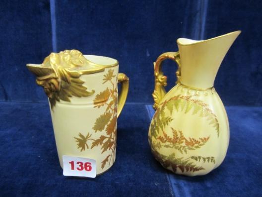 mark Rd No 238836 shape 1761 vase a/f 136 Two pieces of Royal Worcester Blush