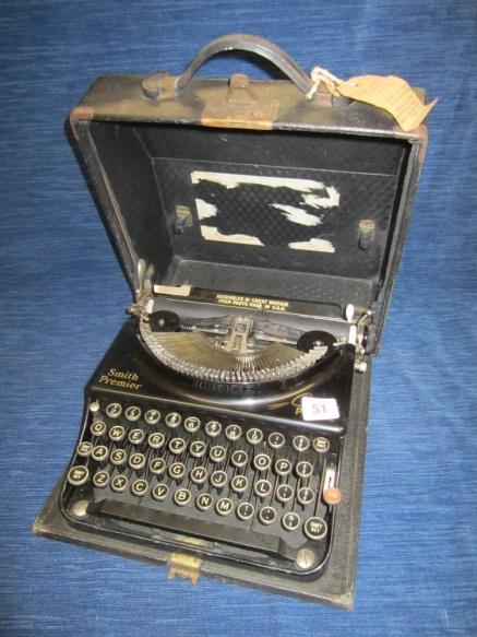 Chum portable typewriter in case,