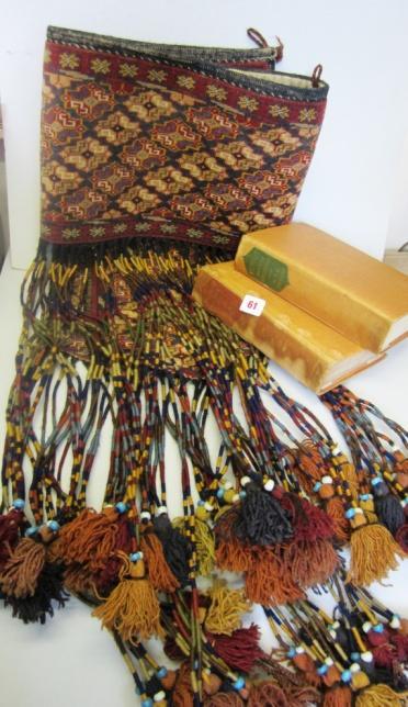 61 Arabian style wool woven pelmet with long