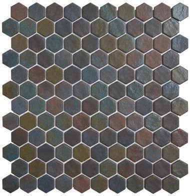 98% RECYCLED GLASS Hexagon Stones TESSERAE 1,25