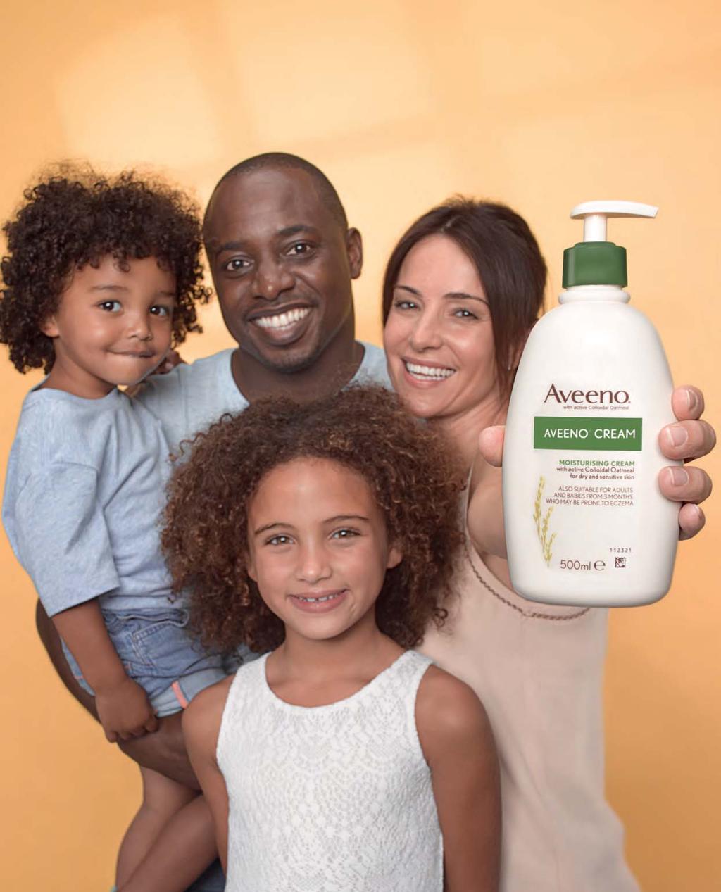 AVEENO CREAM For proven positive patient outcomes New 500ml Suitable for all skin types and all ages from 3 months, 1,2 AVEENO products are preferred by many patients 3,4 and can help improve