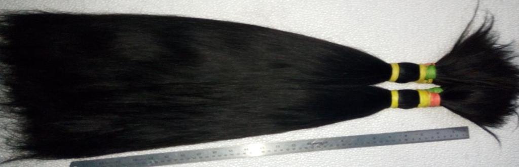 Non - Remy Single Drawn Non- Remy Single drawn hair is hackled and trimmed on both sides and it will have